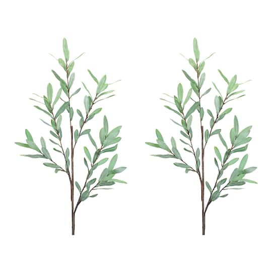 39" Olive Leaf Twig Branches, 2ct. By Melrose in Green | Michaels®